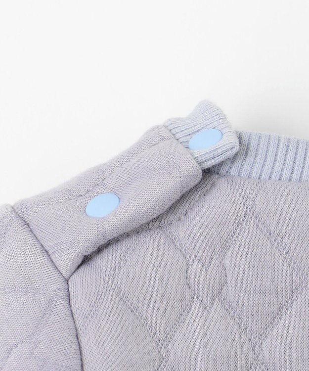 組曲 KIDS 【90-100㎝】ハートキルトジャガード トレーナー サックス系