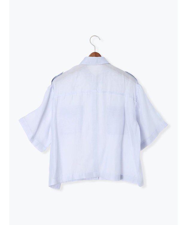 Te chichi シアー半袖Wポケットシャツ サックスブルー