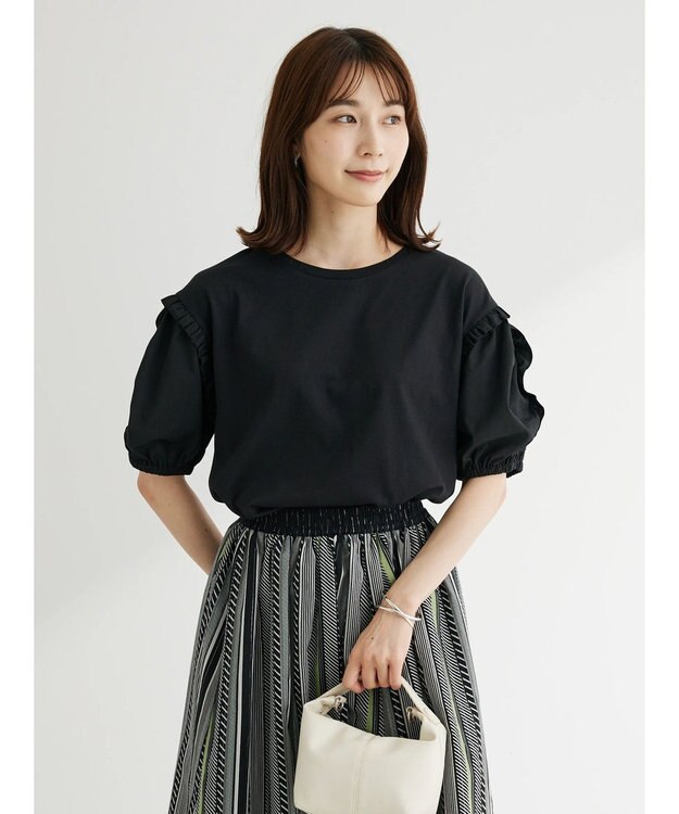 Green Parks ・ＥＬＥＮＣＡＲＥ　ＤＵＥ　ラッフルパフＴＥＥ Black