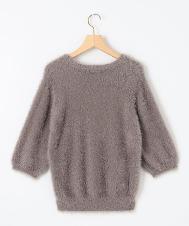 組曲 ナイロンファー半袖プルオーバー ブラウン系