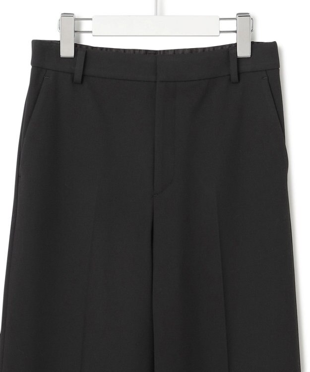 23区 【洗える】ウォームストレッチ ワイドパンツ ブラック系