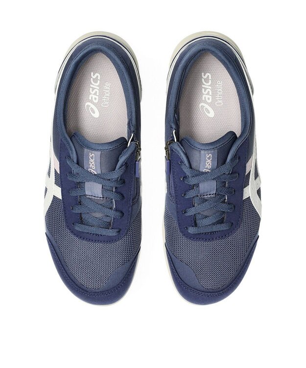 ASICS WALKING ハダシウォーカー レディース 3E相当 ネイビーブルー×オフホワイト