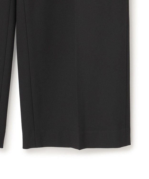 23区 【洗える】ウォームストレッチ ワイドパンツ ブラック系