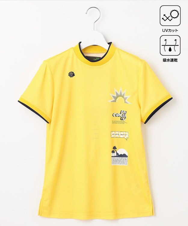 PW CIRCULUS 【UVカット / 吸水速乾】【WOMEN】グラフィティ モック T ゴルフウェア レディース イエロー系