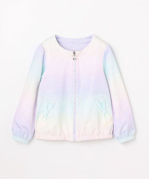 ANY KIDS 【フード取り外し/洗濯機可能】撥水加工リバーシブルゾン レインボー