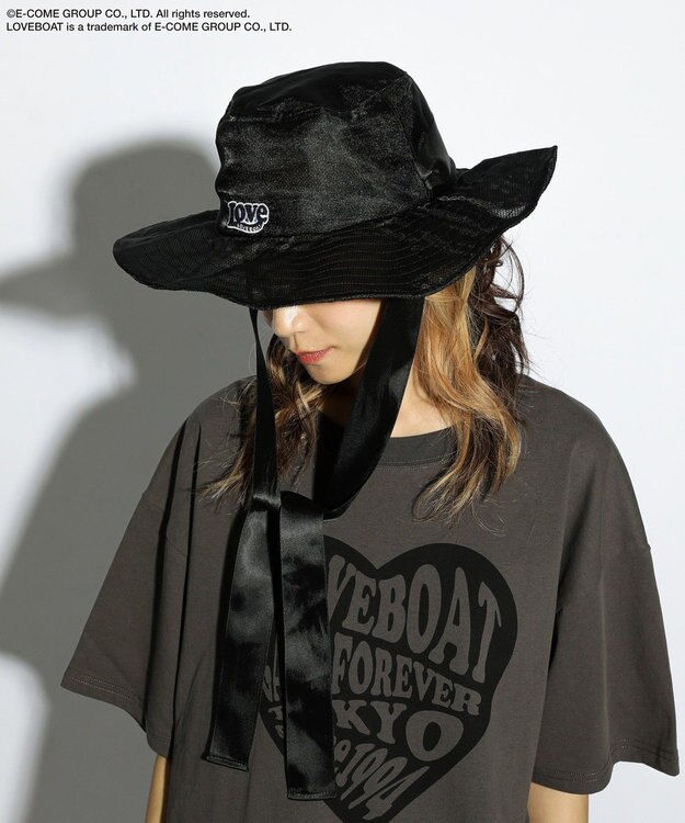 Green Parks ■ＬＯＶＥＢＯＡＴ　オーガンジーＨＡＴ Black