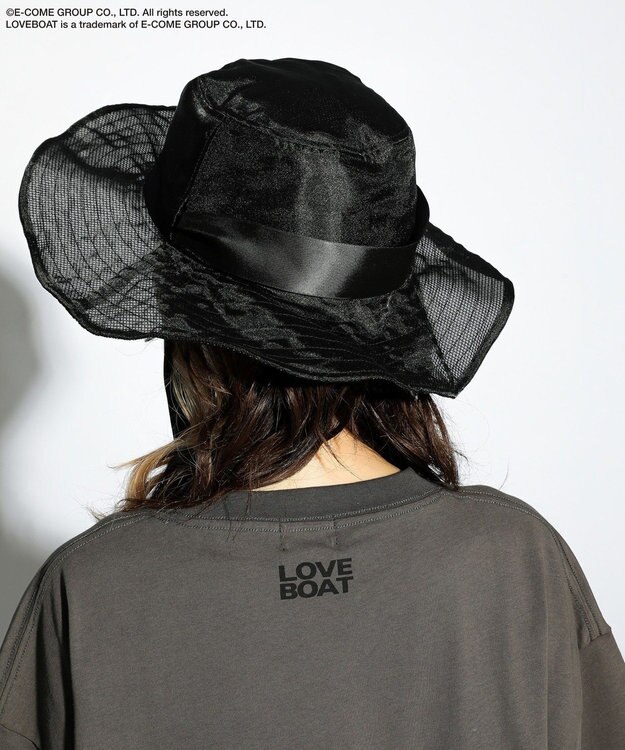 Green Parks ■ＬＯＶＥＢＯＡＴ　オーガンジーＨＡＴ Black