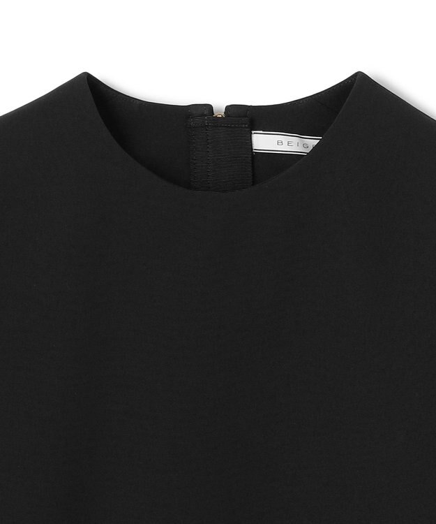 BEIGE， 【洗える】WINDSOR / クルーネックブラウス Black