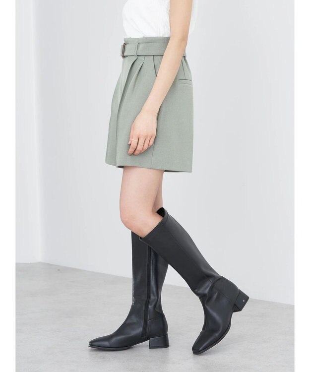 earth music&ecology ベルト付きショートパンツ Khaki