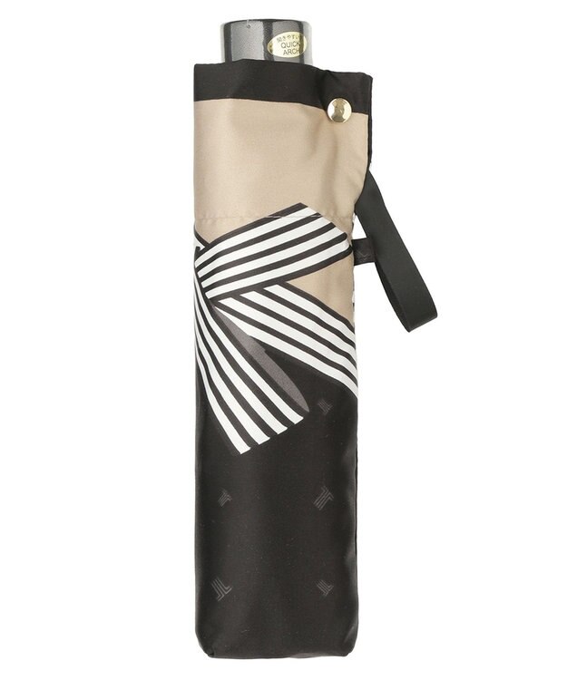 MOONBAT LANVIN en Bleu 折りたたみ傘 サテンプリントリボン ブラック