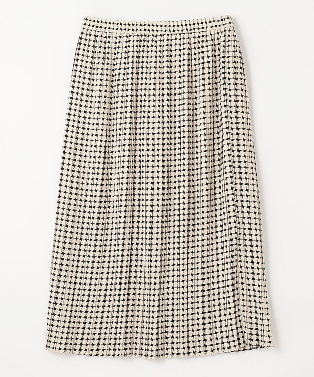 ANY スクエアプリントスカート ブラック系