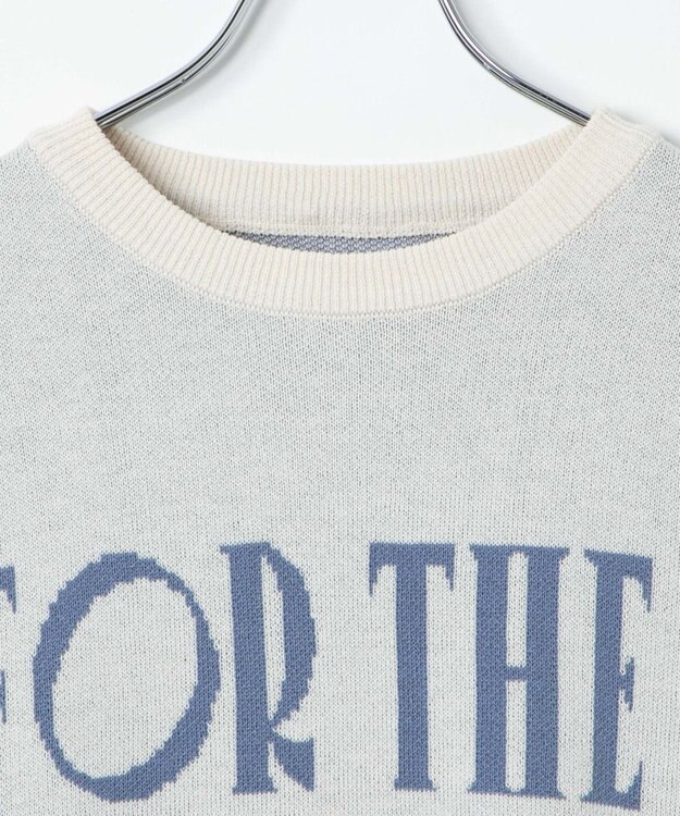 WEGO ロゴジャガードニットプルオーバー ホワイトアイボリー