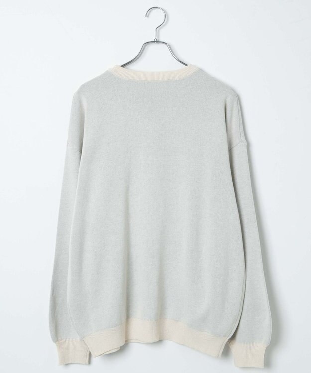 WEGO ロゴジャガードニットプルオーバー ホワイトアイボリー