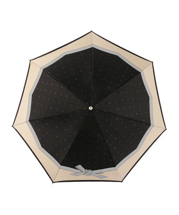 MOONBAT LANVIN en Bleu 折りたたみ傘 サテンプリントリボン ブラック