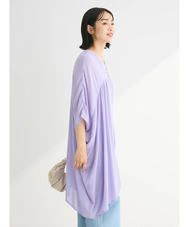 Green Parks Ｉ　レーヨンクレープチュニック Purple