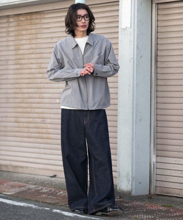 WEGO 【ユニセックス着用ITEM】フェイクスウェードシャツジャケット グレー