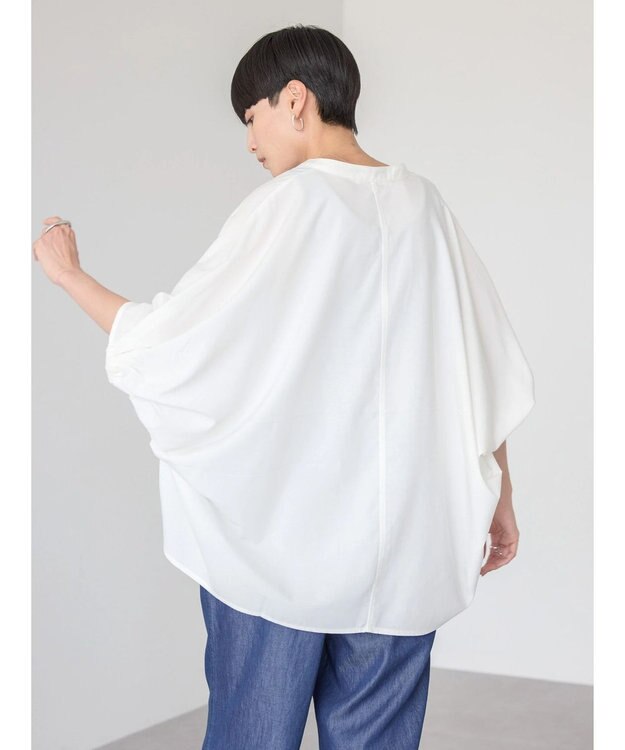 AMERICAN HOLIC 接触冷感＋ＵＶカット　ギャザースリーブブラウス Off White