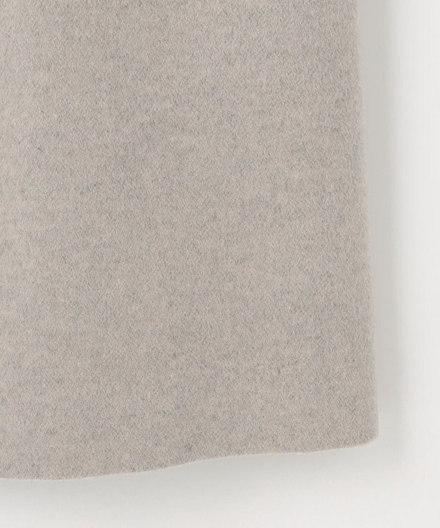 自由区 L シャルムビーバー ロングコート ライトグレー系