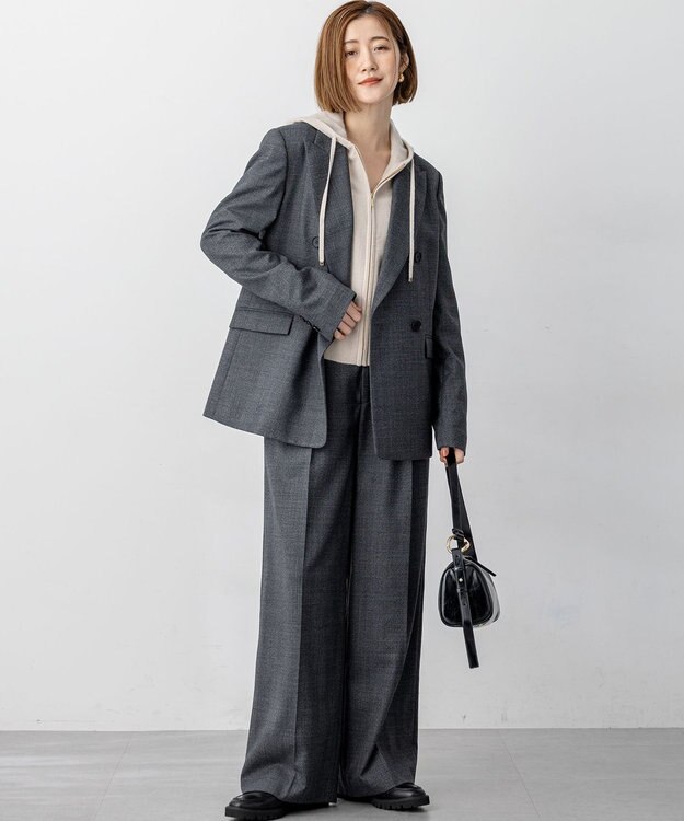 23区 【セットアップ対応】TWサキソニー ダブル ジャケット グレー系