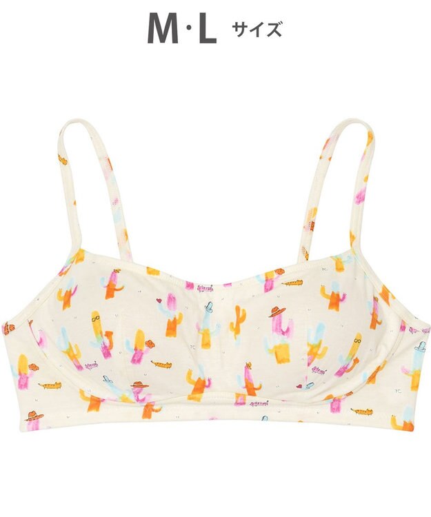 tsumori chisato SLEEP ノンワイヤーブラ　パッドつき　綿混　伸縮性がよい　ペアショーツあり　/ワコール　UBX552