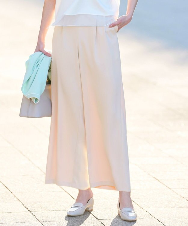 ANY SIS S ベルトセットイージー ワイドパンツ アイボリー