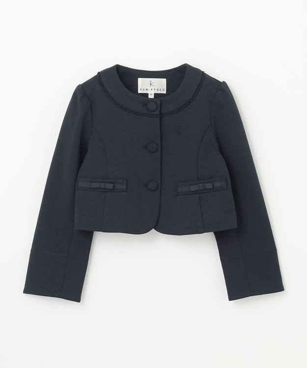 組曲 KIDS 【110-140㎝】ラウンドカラー ジャケット ネイビー系