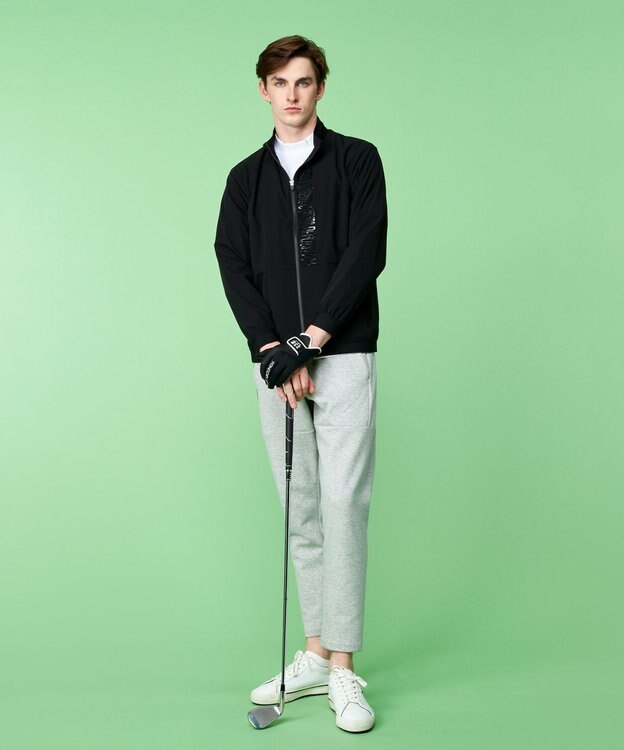 23区GOLF 【MEN】【ストレッチ・撥水】ストレッチタフタ ブルゾン ブラック系