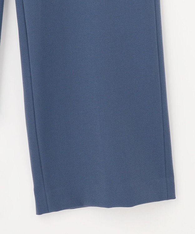 自由区 【裏起毛/撥水加工】TRギャバ ストレートパンツ ダルブルー系