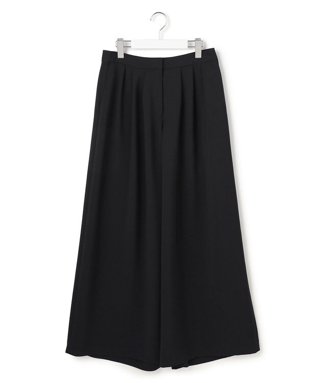 ICB 【先行予約】 ドレープツイル ボリュームワイドパンツ ブラック