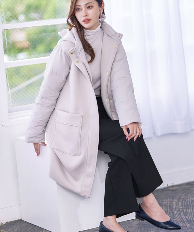 Tiaclasse 【GOLD LABEL・洗える】カシミヤタッチワイドパンツ ブラック