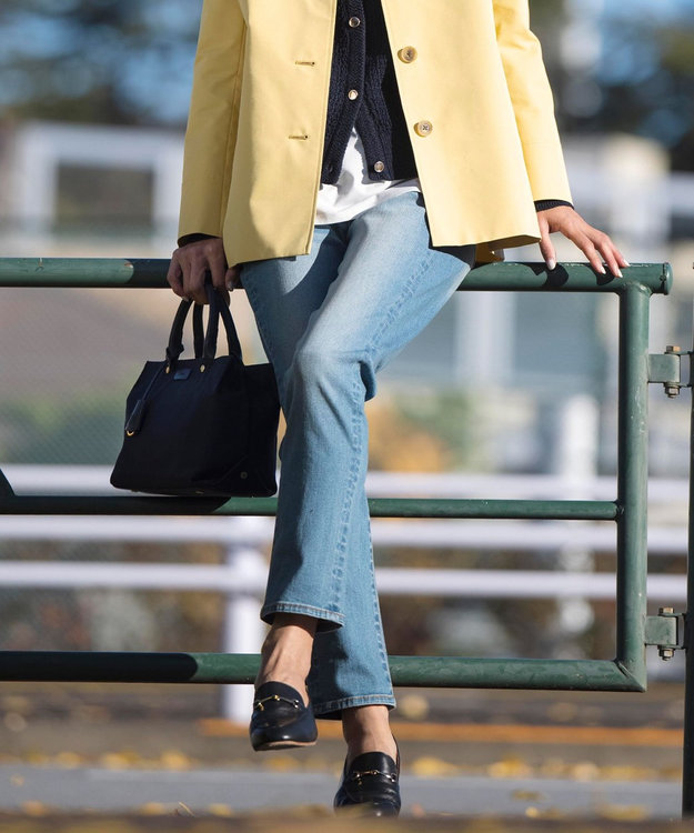 J.PRESS LADIES L 【洗える】BASIC STRETCH DENIM スキニー パンツ ダルブルー系