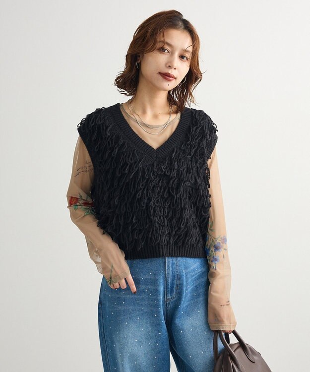 Green Parks ・ＳＵＧＡＲ　ＳＰＯＯＮ　フラワーｐｔシアーロンＴＥＥ Black