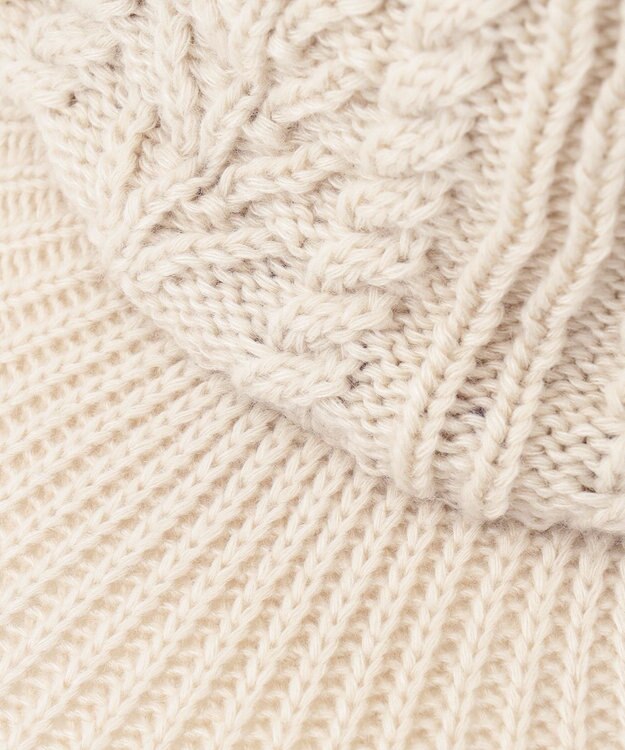 23区GOLF 【WOMEN】つば付きケーブル ニットキャップ ベージュ系