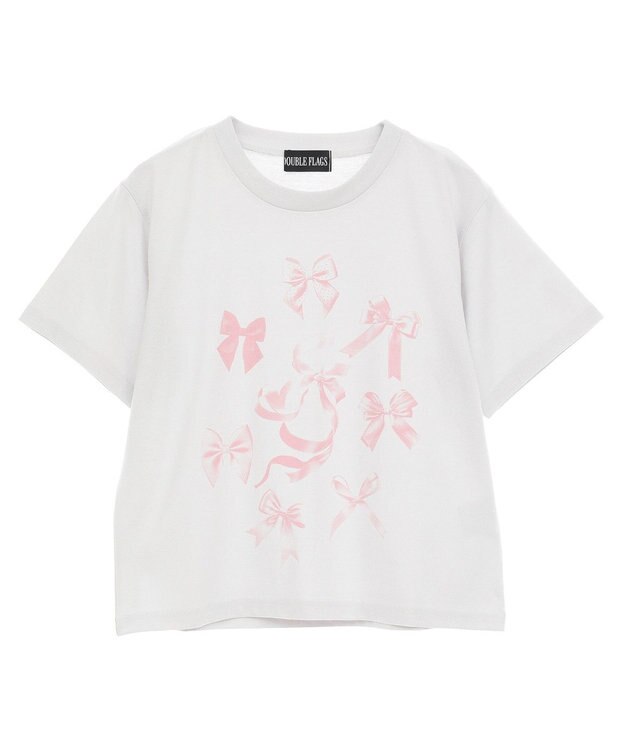 Green Parks ・ＤＯＵＢＬＥ　ＦＬＡＧＳ　リボンｐｔ　ＴＥＥ Charcoal Gray