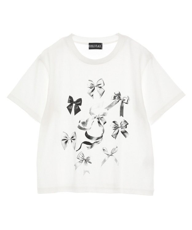 Green Parks ・ＤＯＵＢＬＥ　ＦＬＡＧＳ　リボンｐｔ　ＴＥＥ Charcoal Gray