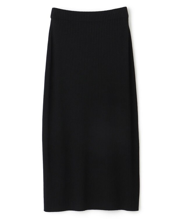 uncrave 【手洗い可】スムース ニット リブ スカート（uncrave STANDARD） ブラック