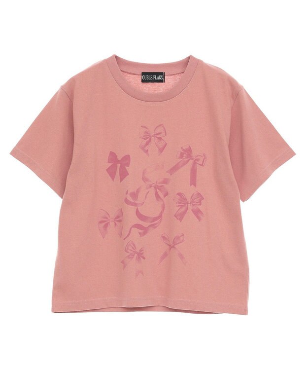 Green Parks ・ＤＯＵＢＬＥ　ＦＬＡＧＳ　リボンｐｔ　ＴＥＥ Charcoal Gray