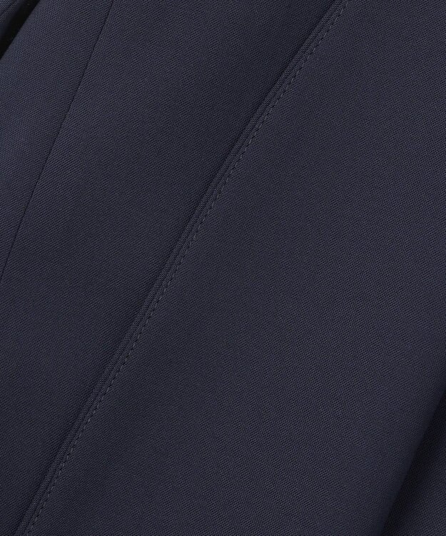 自由区 【セットアップ対応・UVカット・接触冷感・洗える】ライトストレッチノーカラー ジャケット ネイビー