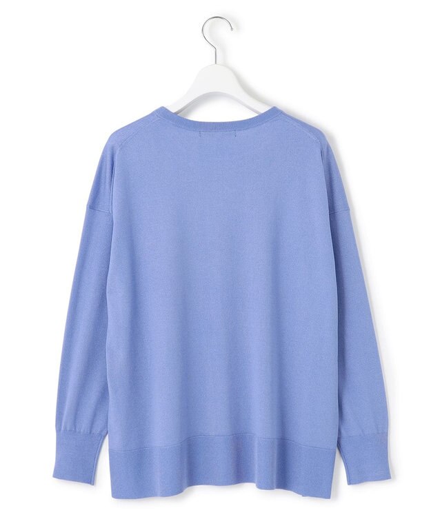 23区 L 【洗える】オータムシャイニー リラクシー ニット サックスブルー系