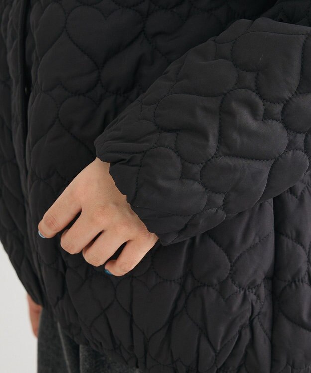 Green Parks ・ｓｗｉｎｇ　ｂｙ　ハートキルトコクーンブルゾン Charcoal Gray