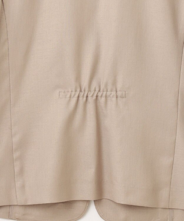 J.PRESS LADIES L 【セットアップ対応・洗える・UVケア・速乾】 OXIJEWELストレッチ ノーカラー ジャケット ベージュ系