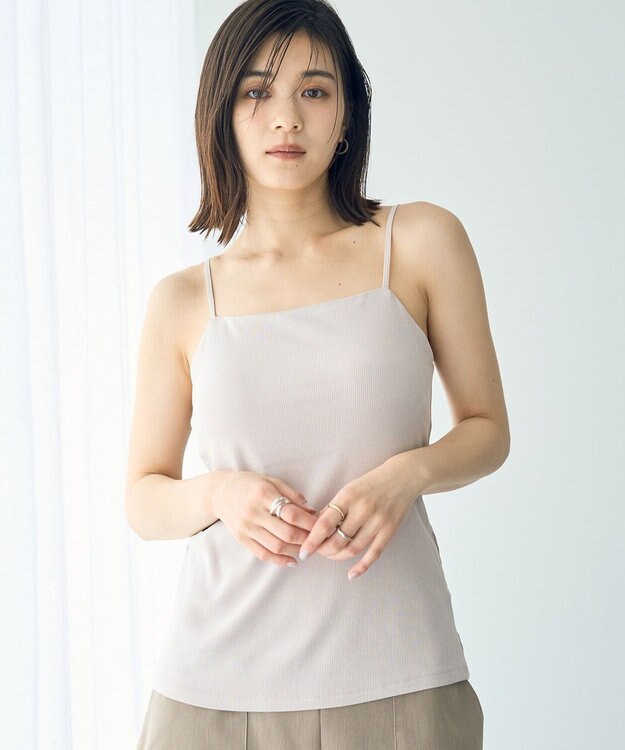YECCA VECCA カップ付きベアキャミソール Light Beige