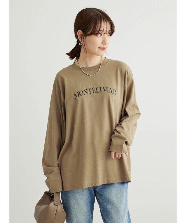 Green Parks オーバーサイズロゴチュニック Khaki