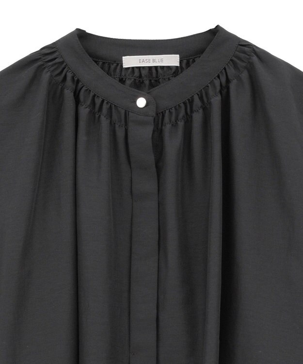 Green Parks ｅａｓｅ　ｂｌｕｅ．バックシャーリングブラウス Black