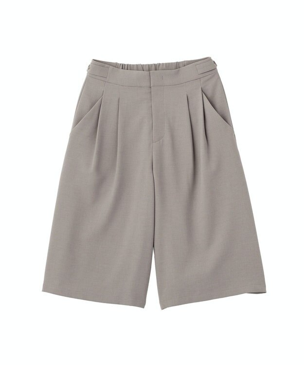 Green Parks イージーケアキュロットパンツ Gray Mixture