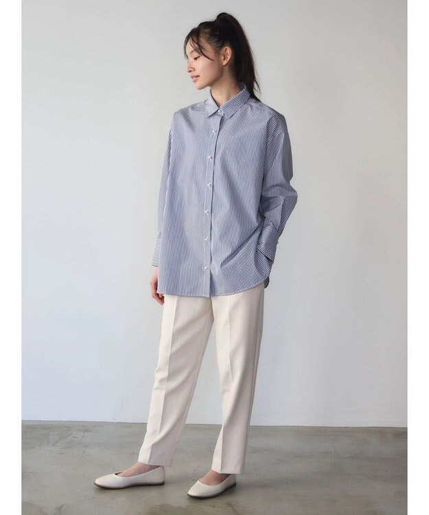 Green Parks ・ＥＬＥＮＣＡＲＥ　ＤＵＥ　パールボタンシャツチュニック Blue