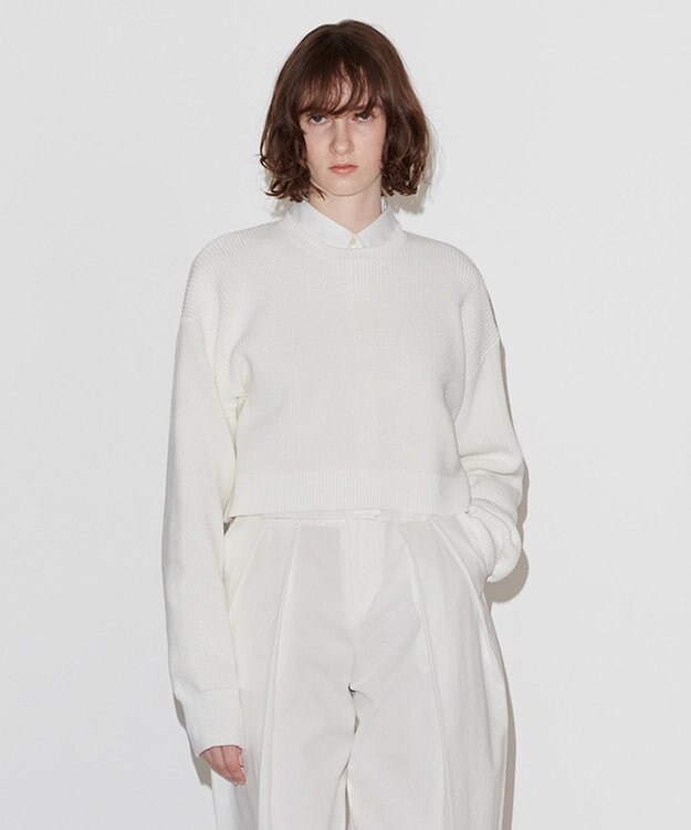 NAVE 【Nave 　洗える】ルピナス コットンニットトップス アイボリー系