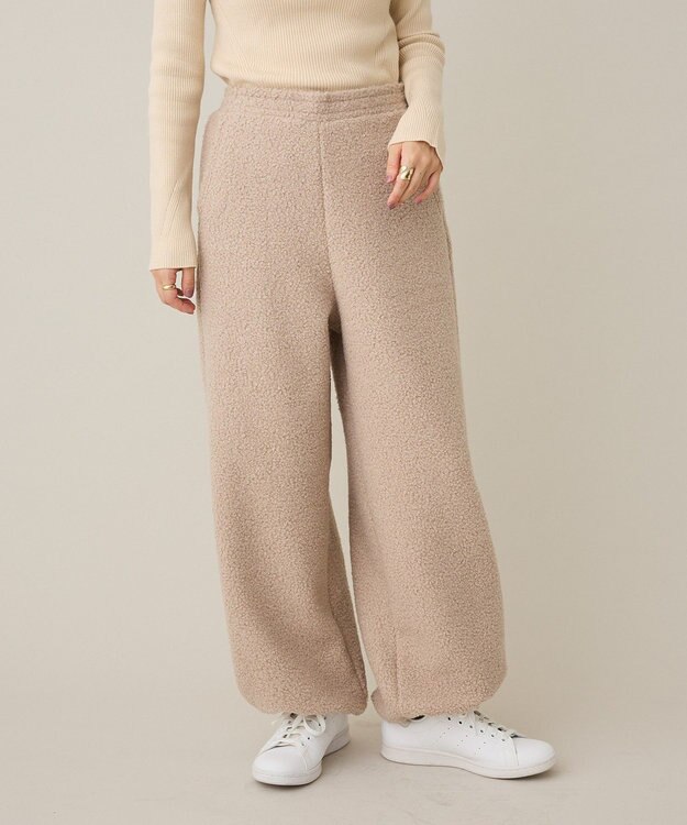 CRAFT STANDARD BOUTIQUE ブークレ風カットソーパンツ Beige