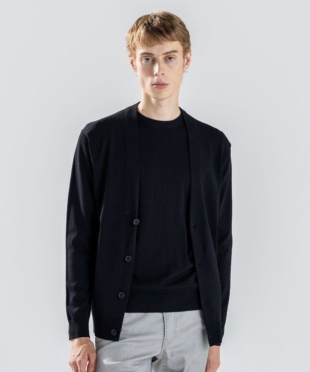 JOSEPH HOMME 【ストレッチ】リュクスレーヨン　カーディガン ブラック系