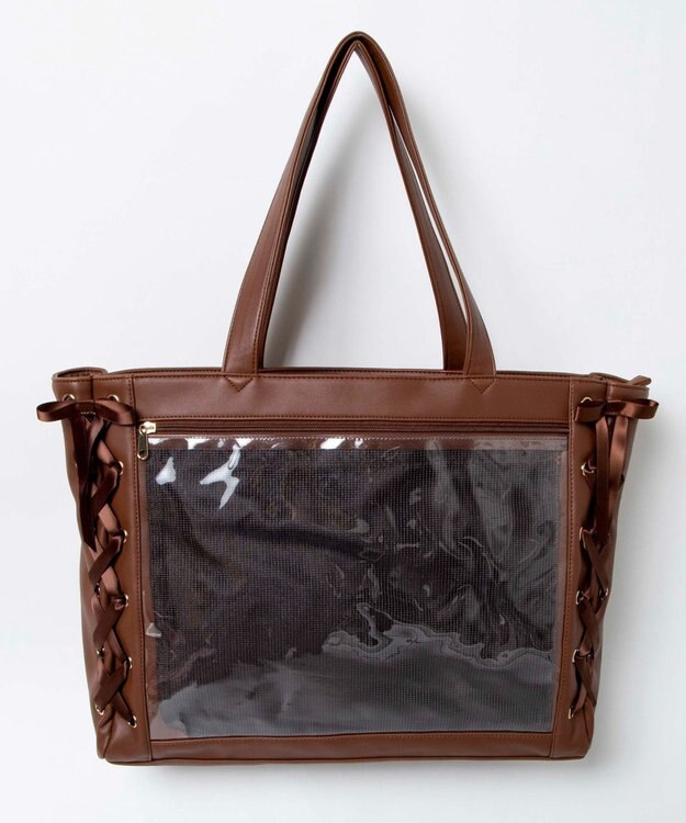 WEGO 【痛バ＆推し活】レースアップ痛バッグL ブラウン